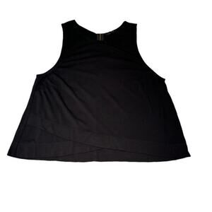 Banana Republic Sleeveless Top Black Size Large Zip Back Sleeveless Round Neck